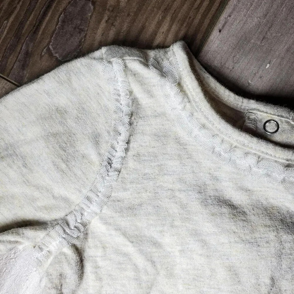 Shimmery Beige Tulle-Trimmed Top with Leopard Print Bottoms Outfit Size 24m - Picture 11 of 13